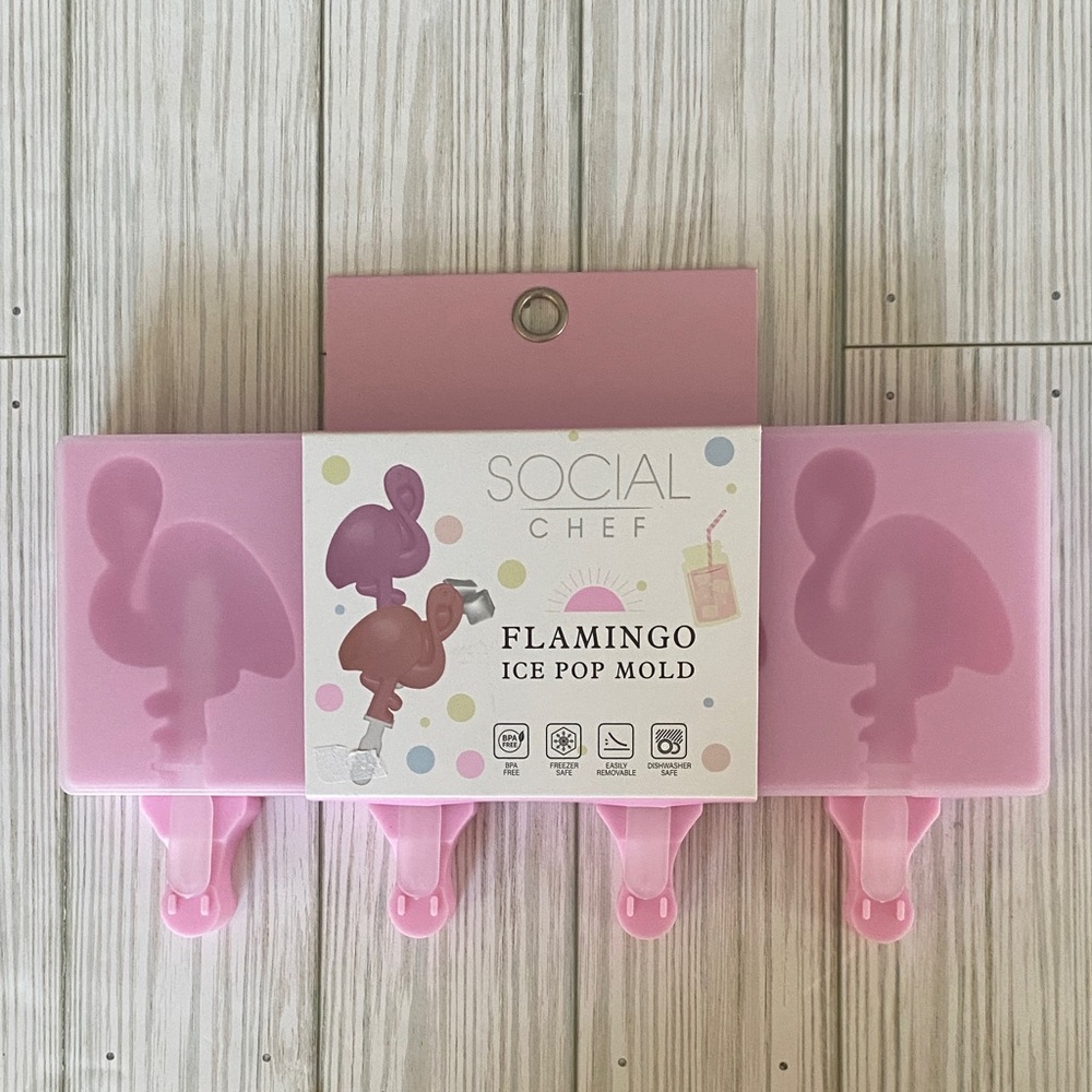 Social Chef Pink Flamingo Ice Pop Popsicle Mold